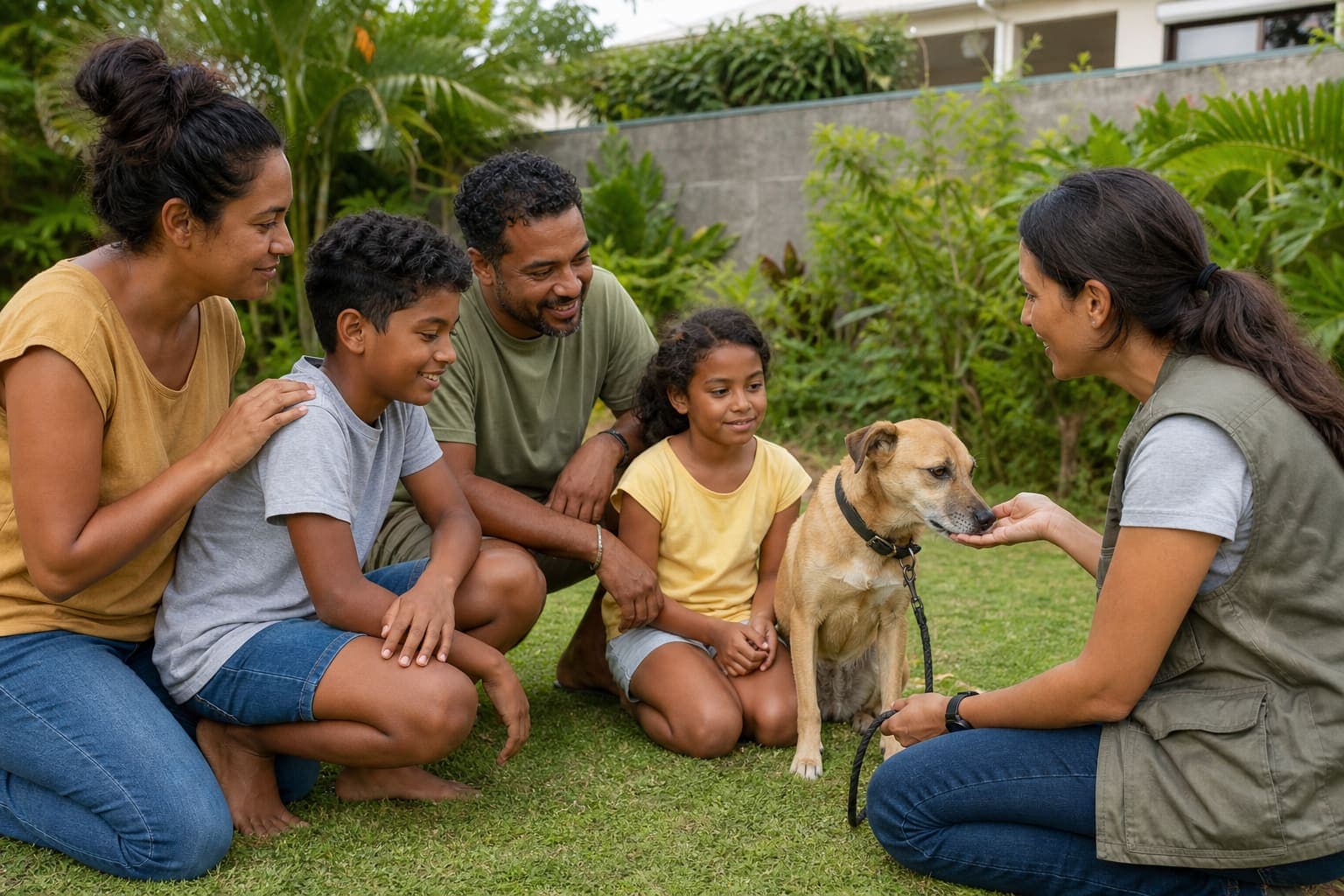 Activités animalières en famille
